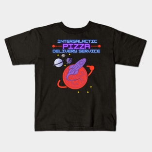 Intergalactic Pizza Delivery Stars Galaxie Kids T-Shirt